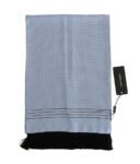 Dolce & Gabbana Blue Silk Polka Dot Scarf