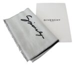 Givenchy Black White Wool Unisex Winter Warm Scarf Wrap Shawl 1