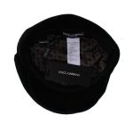 Dolce & Gabbana Black Cotton Logo Newsboy Cap Hat Cabbie