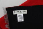 Givenchy Red Black Wool Unisex Winter Warm Scarf Wrap Shawl