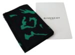 Givenchy Black Green Wool Unisex Winter Warm Scarf Wrap Shawl